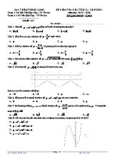 Đề kiểm tra Chương I môn Giải tích Lớp 12 - Năm học 2019-2020 - Hoàng Nhựt Sơn (Có đáp án)